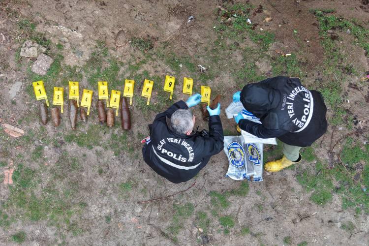 Kırıkkale’de bahçede bulunan top mermileriyle ilgili inceleme