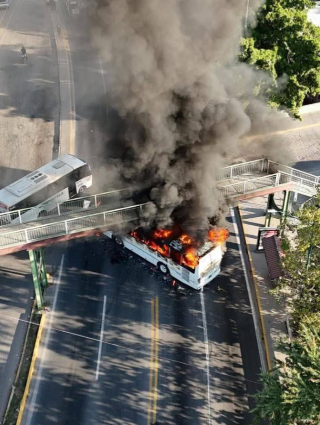 Eyaletlerde ateşe verilen araçlara ilişkin görüntü