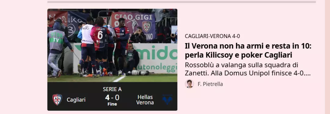 Semih Kılıçsoy un jeneriklik golüyle Cagliari, Verona ya tarihi bir ders verdi! 4
